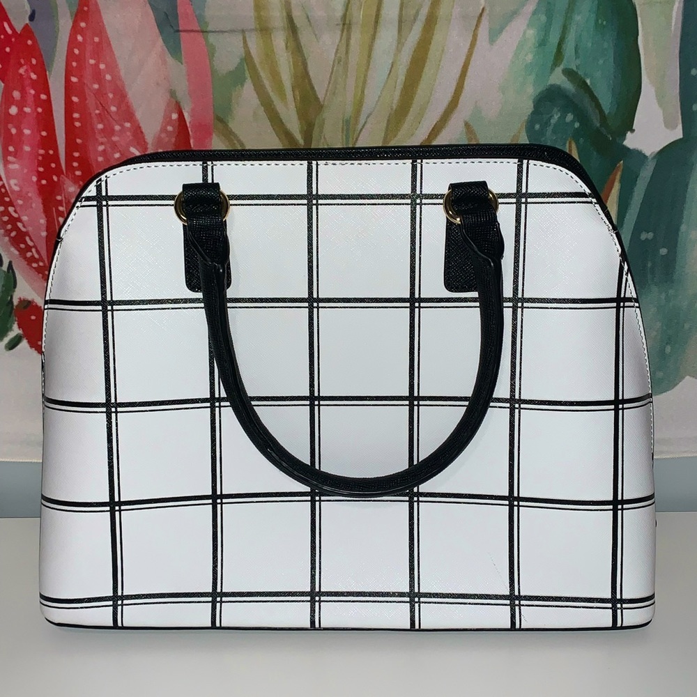 Aldo Black and White Checkered Bag